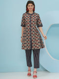 Joban Fashion Elephant Printed Co Ord Set - Beige