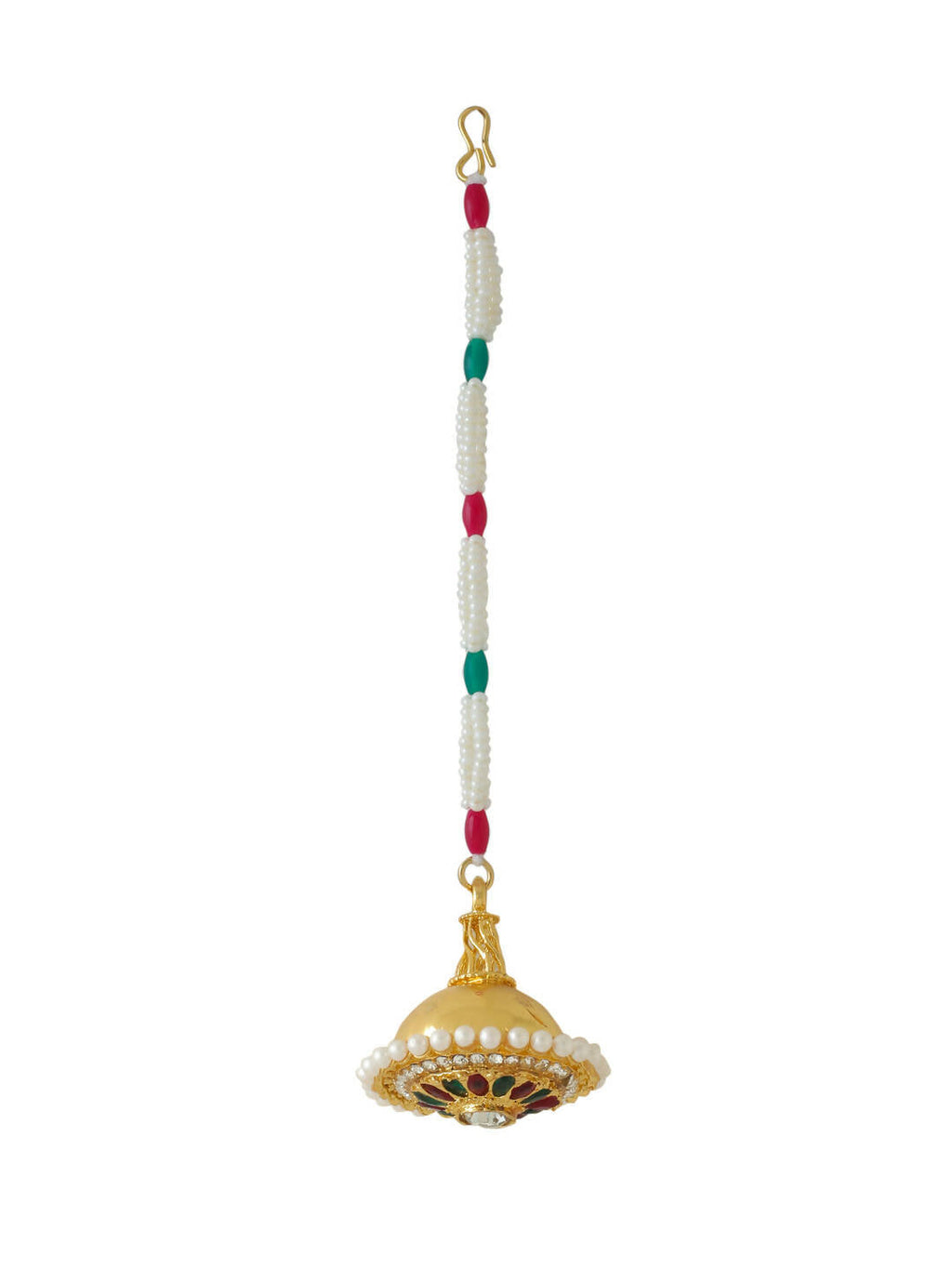 NVR Women's Trending Stylish Gold-Polished Maang Tikka