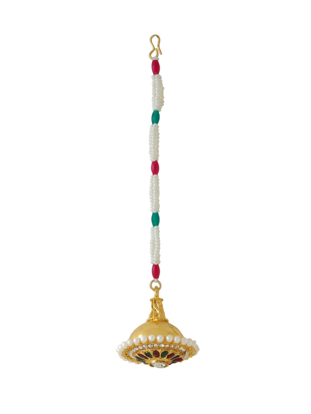 NVR Women's Trending Stylish Gold-Polished Maang Tikka