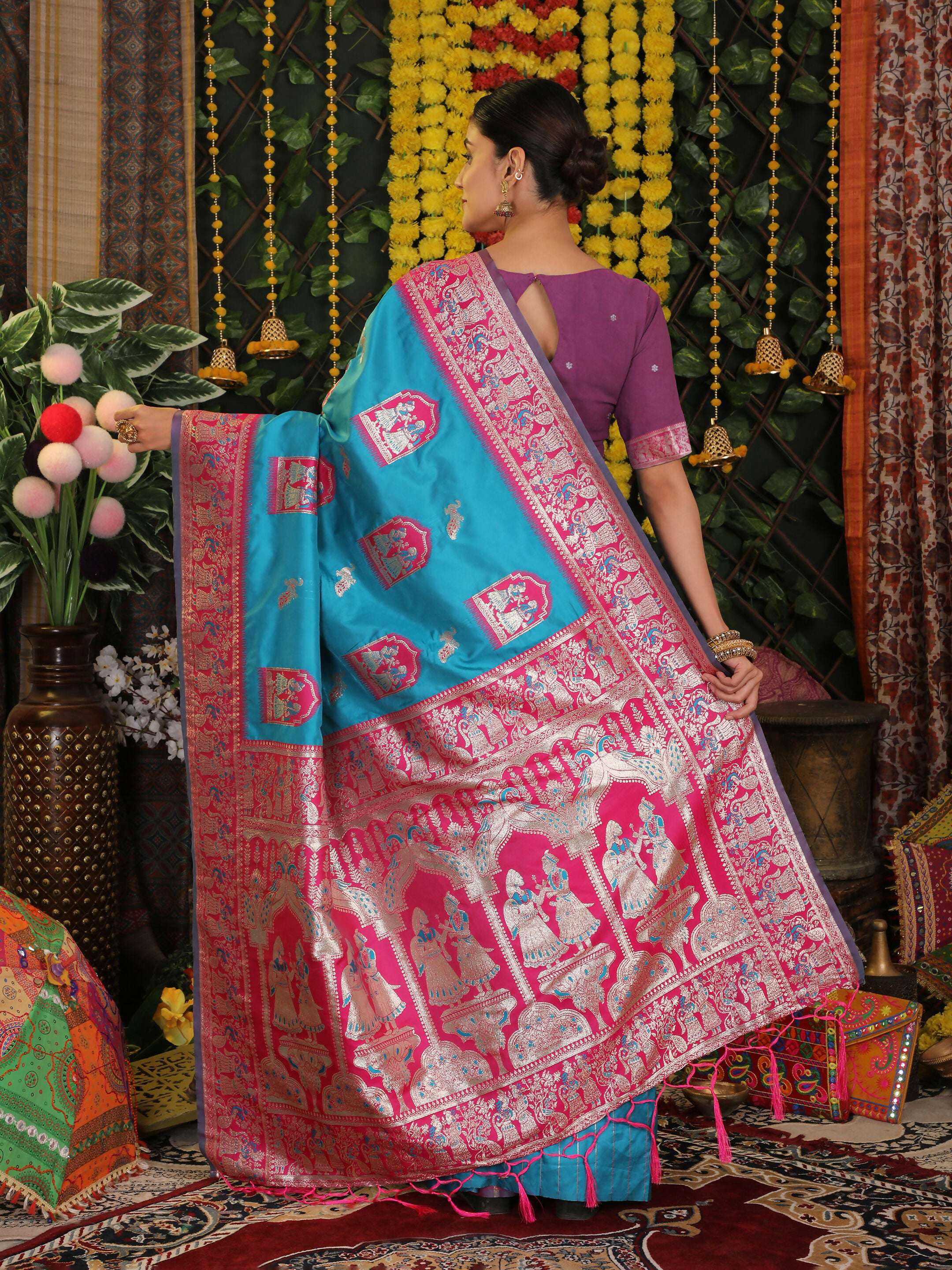Shree Shyam Fashion Silk Sky Blue Saree