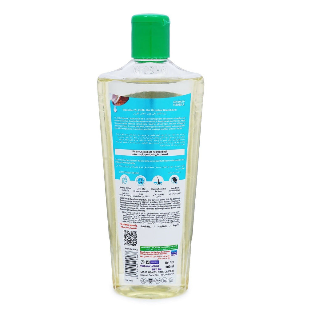 VI-JOHN Naturale Coconut Enriched Hair Oil olumisingVolumizing with Vitamin A.E & F
