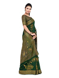 Mimosa Women's Dark Green Kanchipuram Art Silk Saree