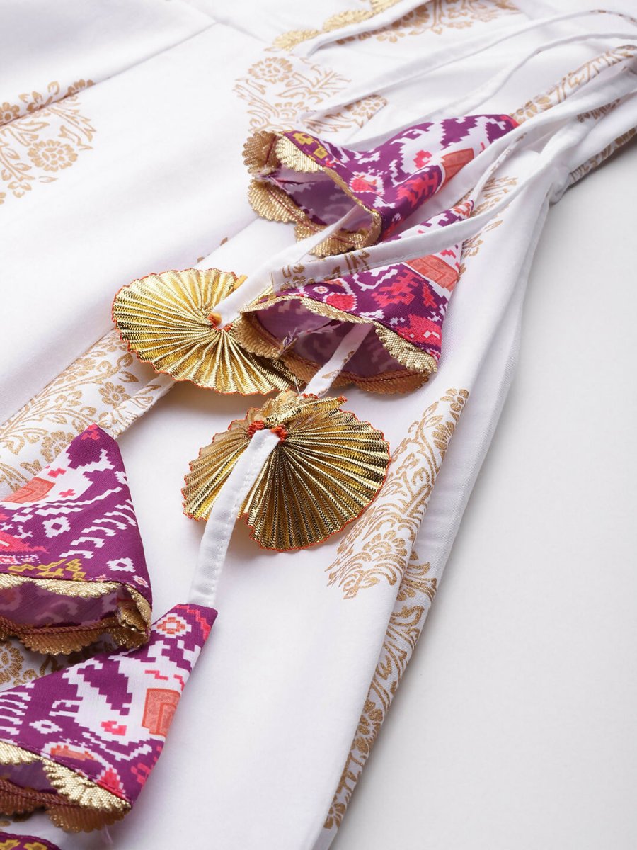 Ahalyaa Women's Traditional Wear Co-ods - White