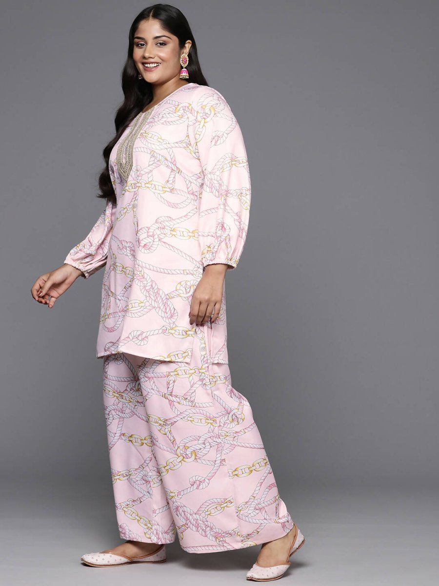 Ahalyaa Women's Traditional Wear Co-ords - Pink
