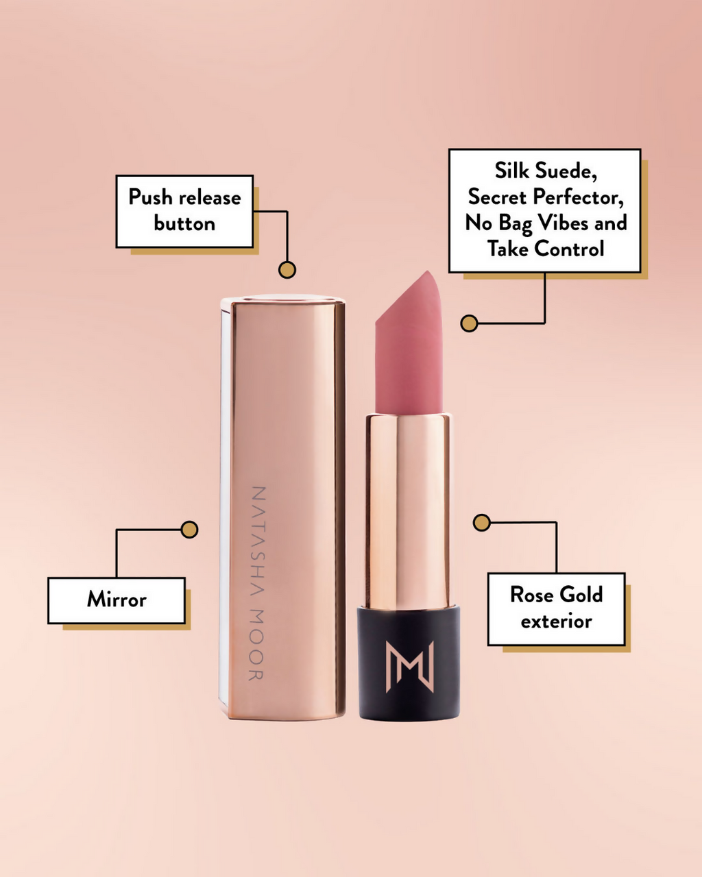 Natasha Moor Silk Suede Lipstick - Respect
