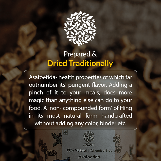 Asavi Handcrafted Natural Hathras Hing (Asafoetida)
