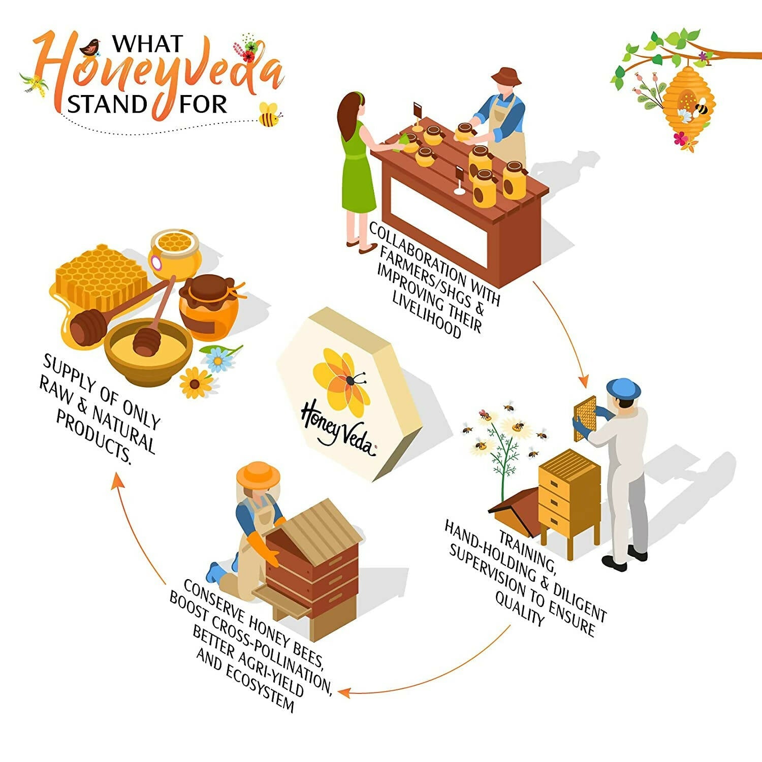 HoneyVeda Premium Raw Himalayan Forest Honey