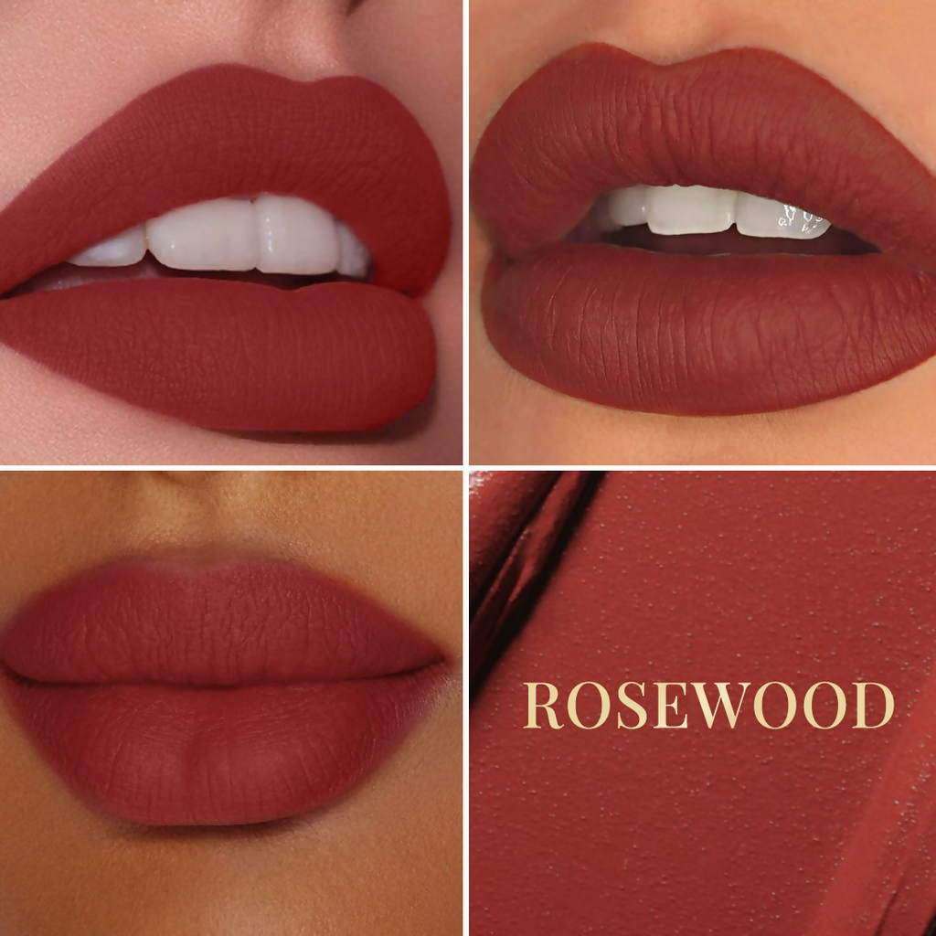 mCaffeine Shades Velvet Blur Matte Liquid Lipstick 12 Hrs Stay & Lightweight - Rosewood