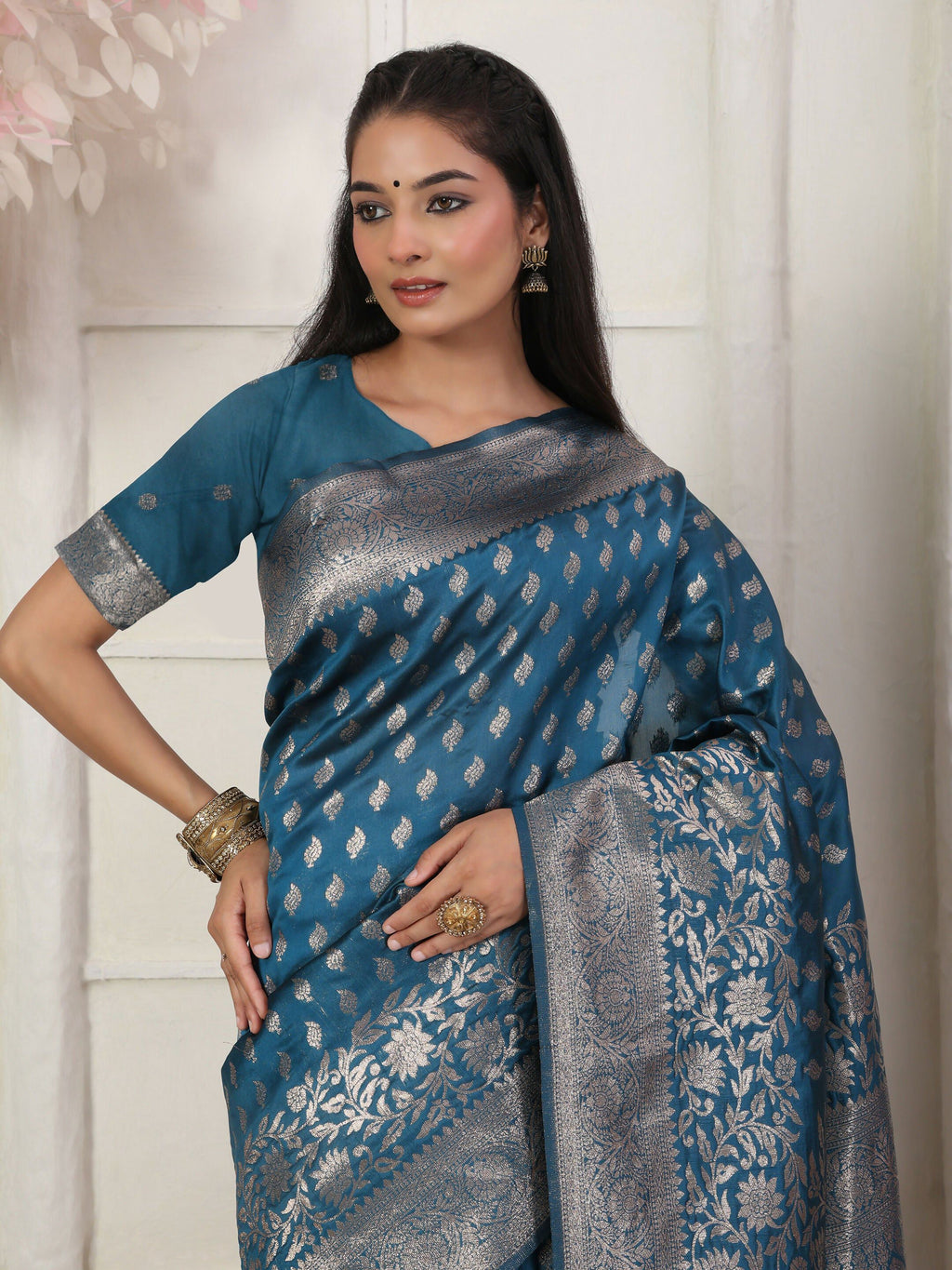 Shree Shyam Fashion Lichi Silk Light Pink Saree