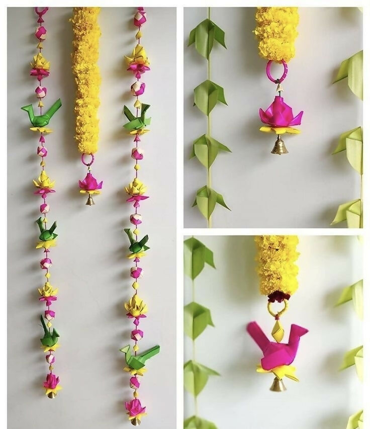 Shuddh Natural Hand Made Palm Leaf Double Parrot Wreath