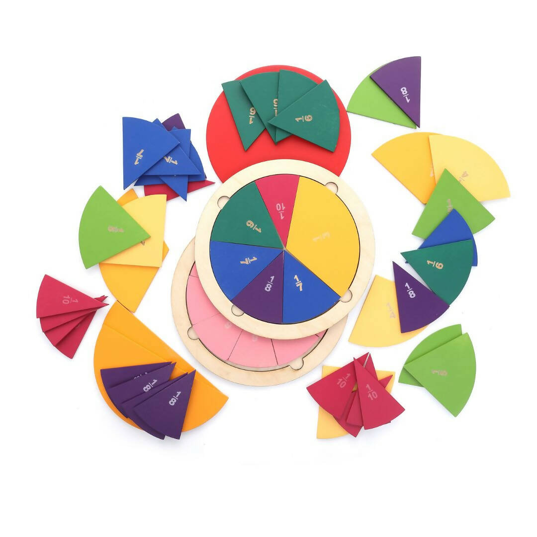 Nesta Toys Fraction Puzzle - Montessori Puzzle (57 Pcs)