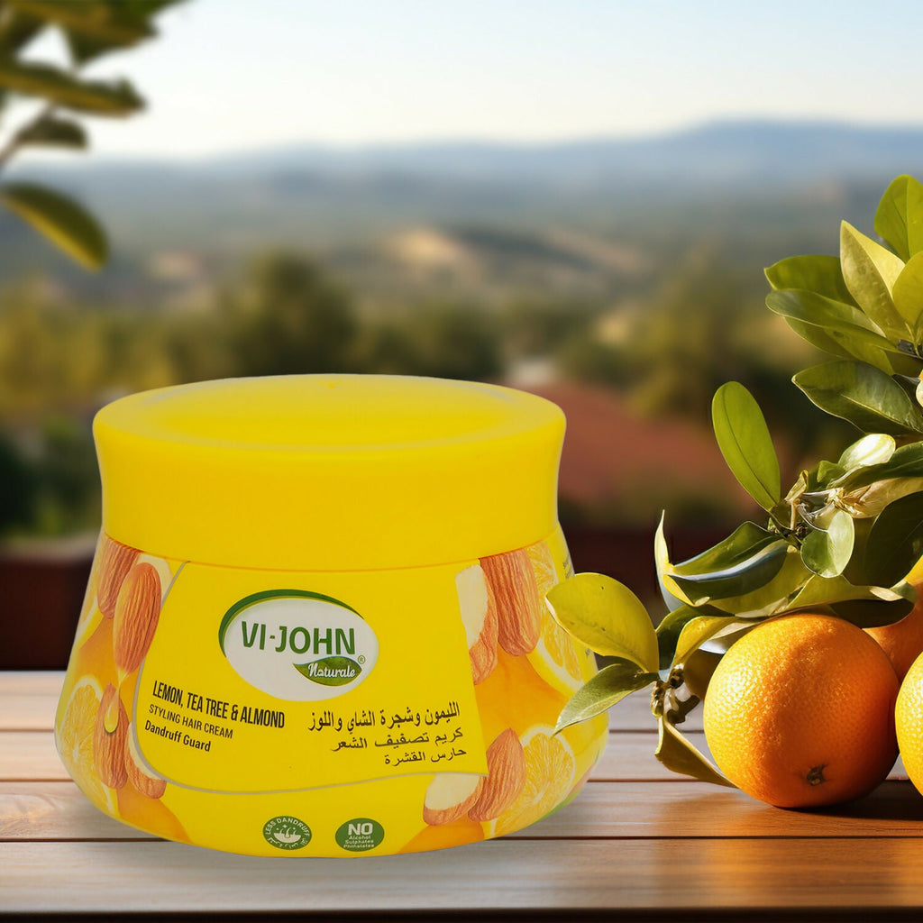VI-JOHN Naturale Lemon,Tea Tre & Almond Styling Hair Cream Strength & Shine