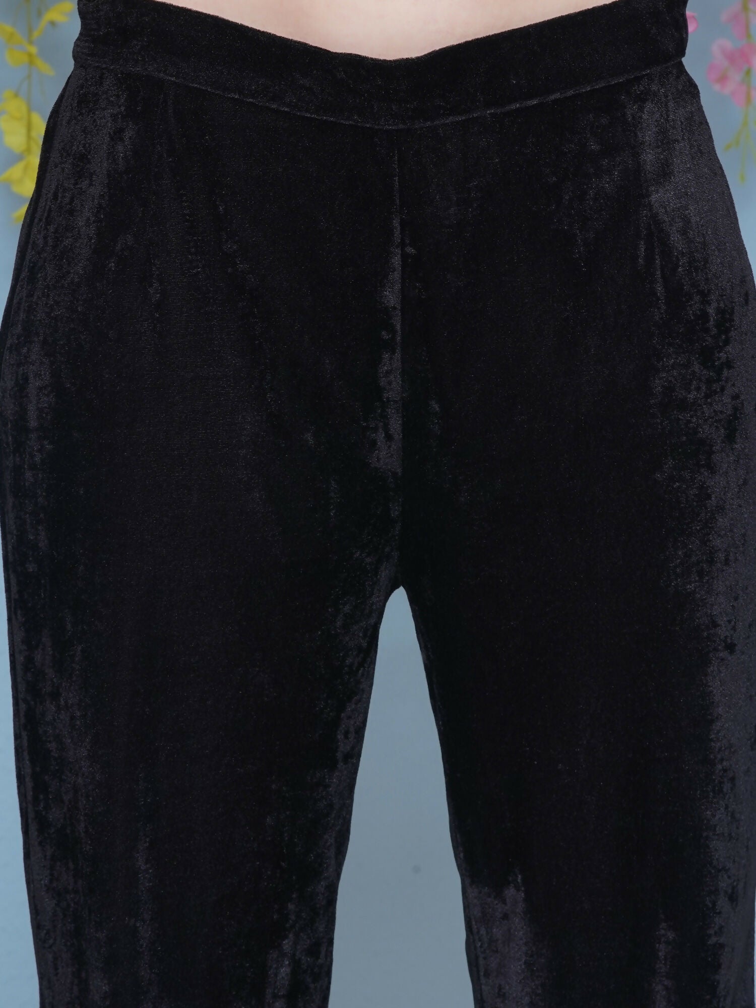 Joban Fashion Black Hand Embellished Kaftaan with ineer and Pant