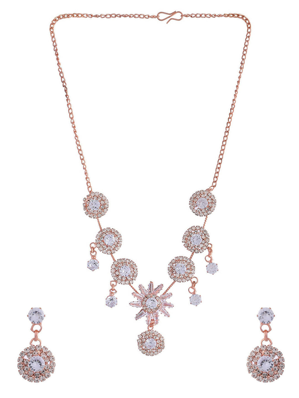 VOJ Women Gold Color stainless steel Jewellery Set