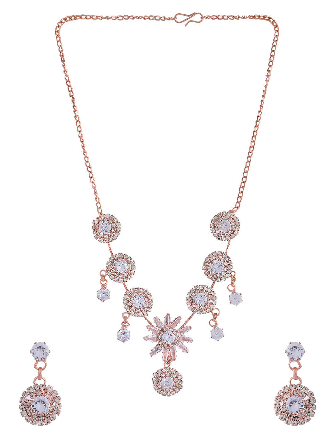 VOJ Women Gold Color stainless steel Jewellery Set