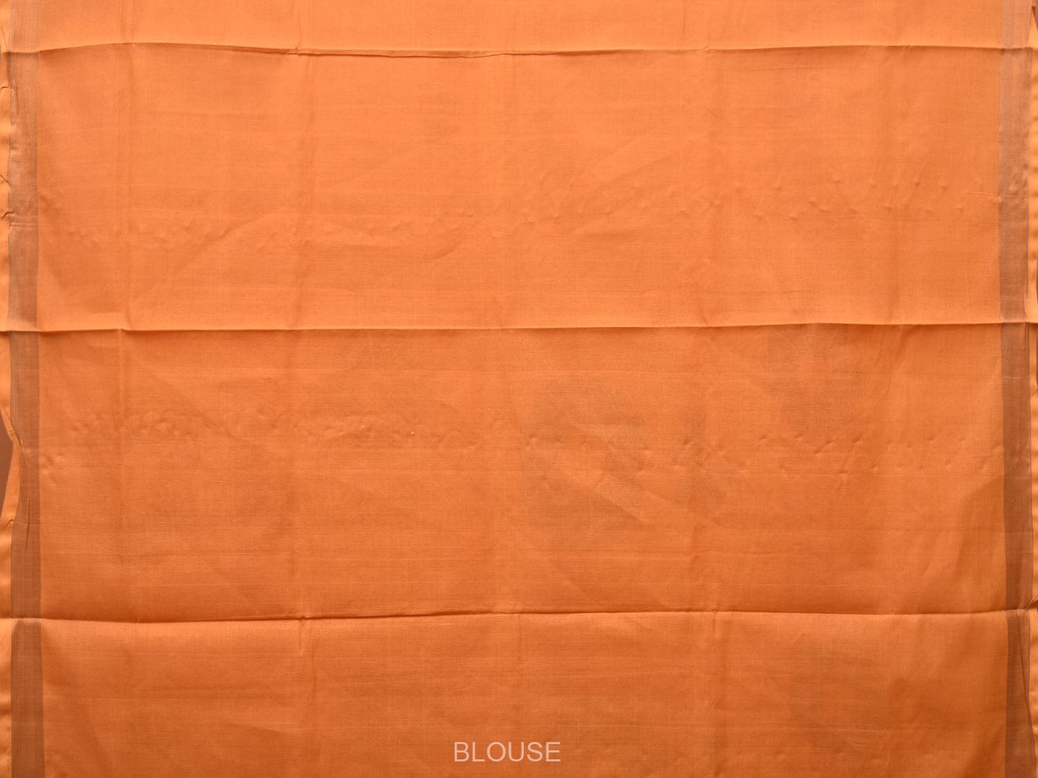 Mustard Khadi Cotton Handloom Saree with All Over Big Flowers Design - Global Threads