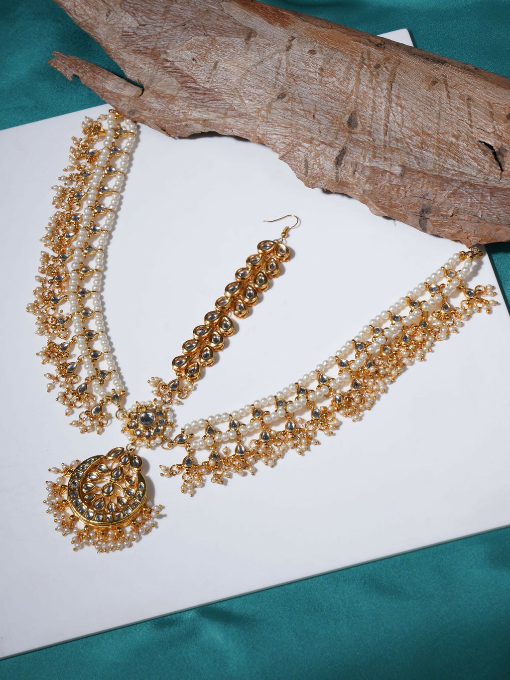 Kundan Layered Matha Patti (Gold) - Ruby Raang