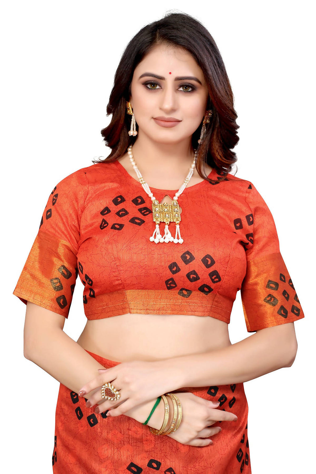 Vamika Ethnic Fire Black Jari Border Linen Saree