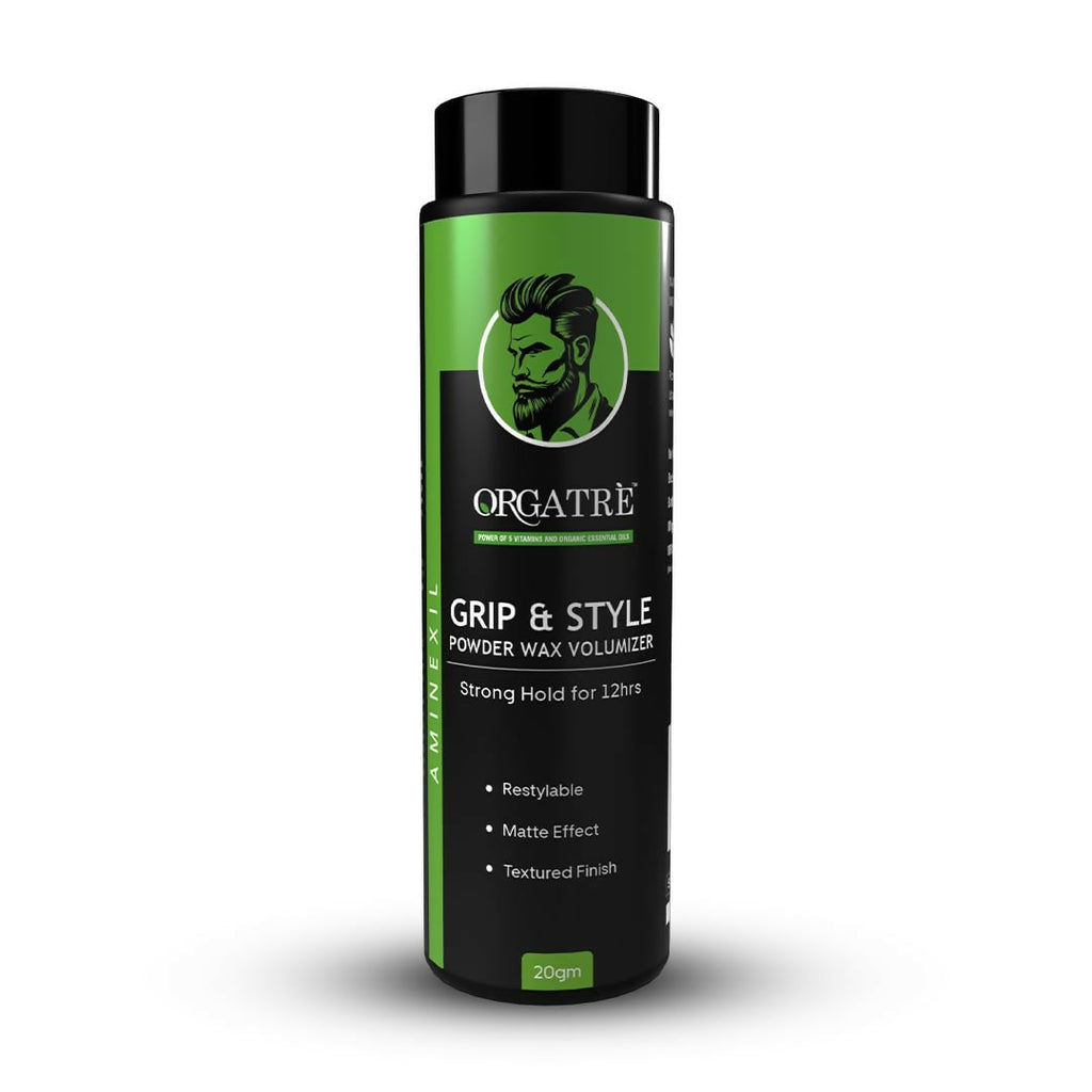 Orgatre Grip And Style Hair Volumizing Powder Wax, Strong hold For 12 Hrs Hair Wax