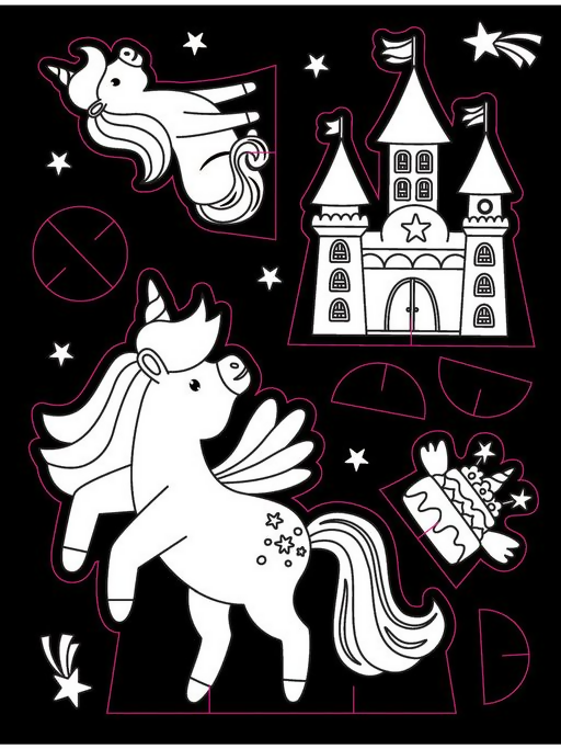 Dreamland Publications Unicorn Neon Colour & Sticker Dots Book Over 500 Stickers Book For Kids