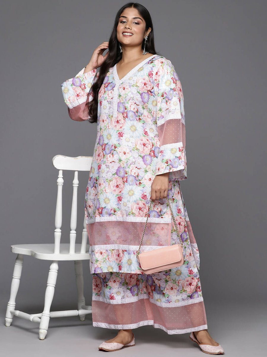 Ahalyaa Women's Traditional wear Kurta Set - Lavender