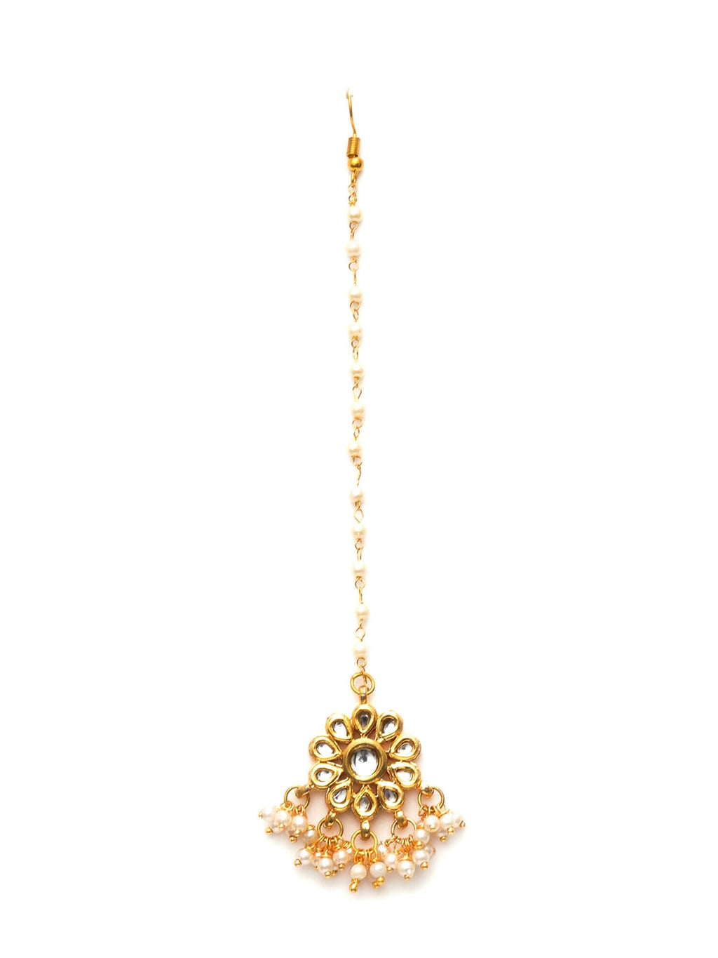 Kundan Maang Tikka (Gold) - Ruby Raang