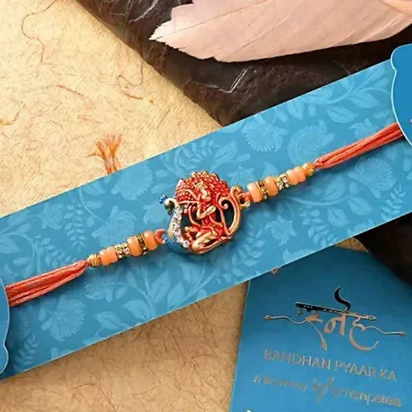 Krishna Raag Rakhi N Chocolate Dipped Khajoor Laddu