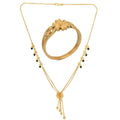 AanyaCentric Gold-Polished Mangalsutra & Ring Set