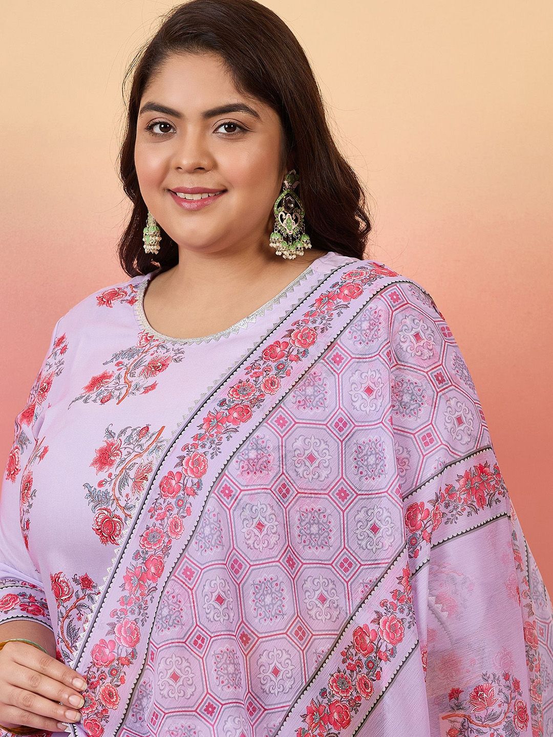 Sztori Women Floral Printed Regular Kurta with Trousers & With Dupatta