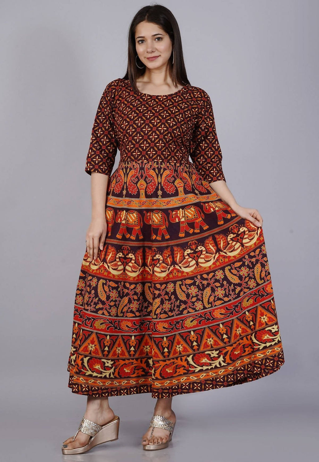 Vamika Multicolor Cotton Printed Party/Casual Wear Kurti (GAM17K)
