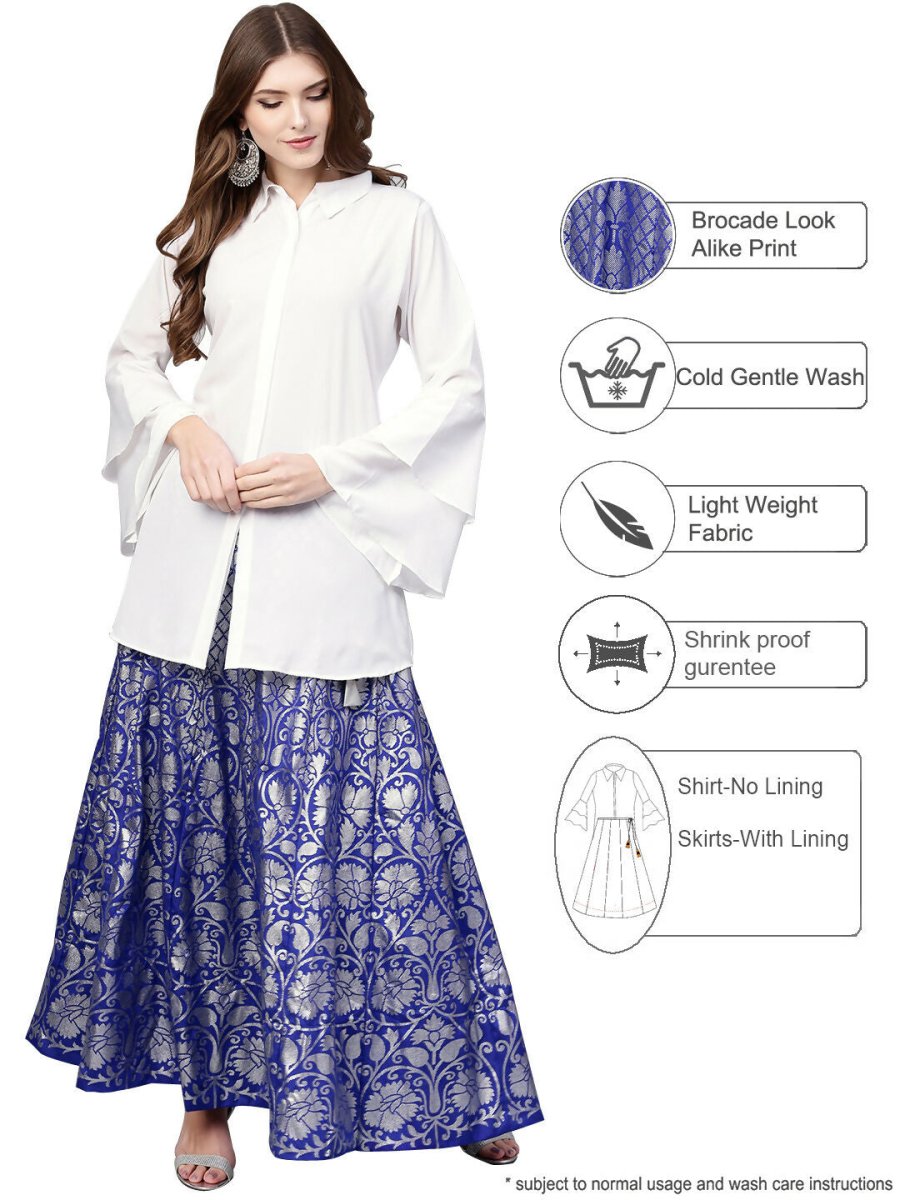 Ahalyaa Women's Traditional Wea Co-ods - White