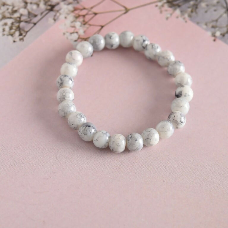 NVR Men & Women Marbel Elasticated Bracelet