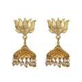 Joban Fashion Women Matte Gold Brass Jhumka