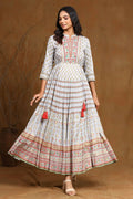 Juniper Women Grey Rayon Embroidered Flared Dress