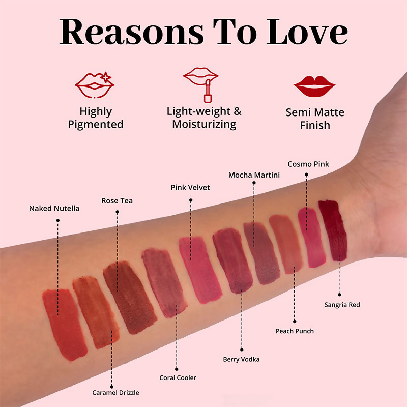 Enn Long-Lasting Liquid Lipstick With Ghee - Full Coverage & Transferproof - Pink Velvet