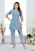 Joban Fashion Heavy Muslin Denim Color Kurta Set