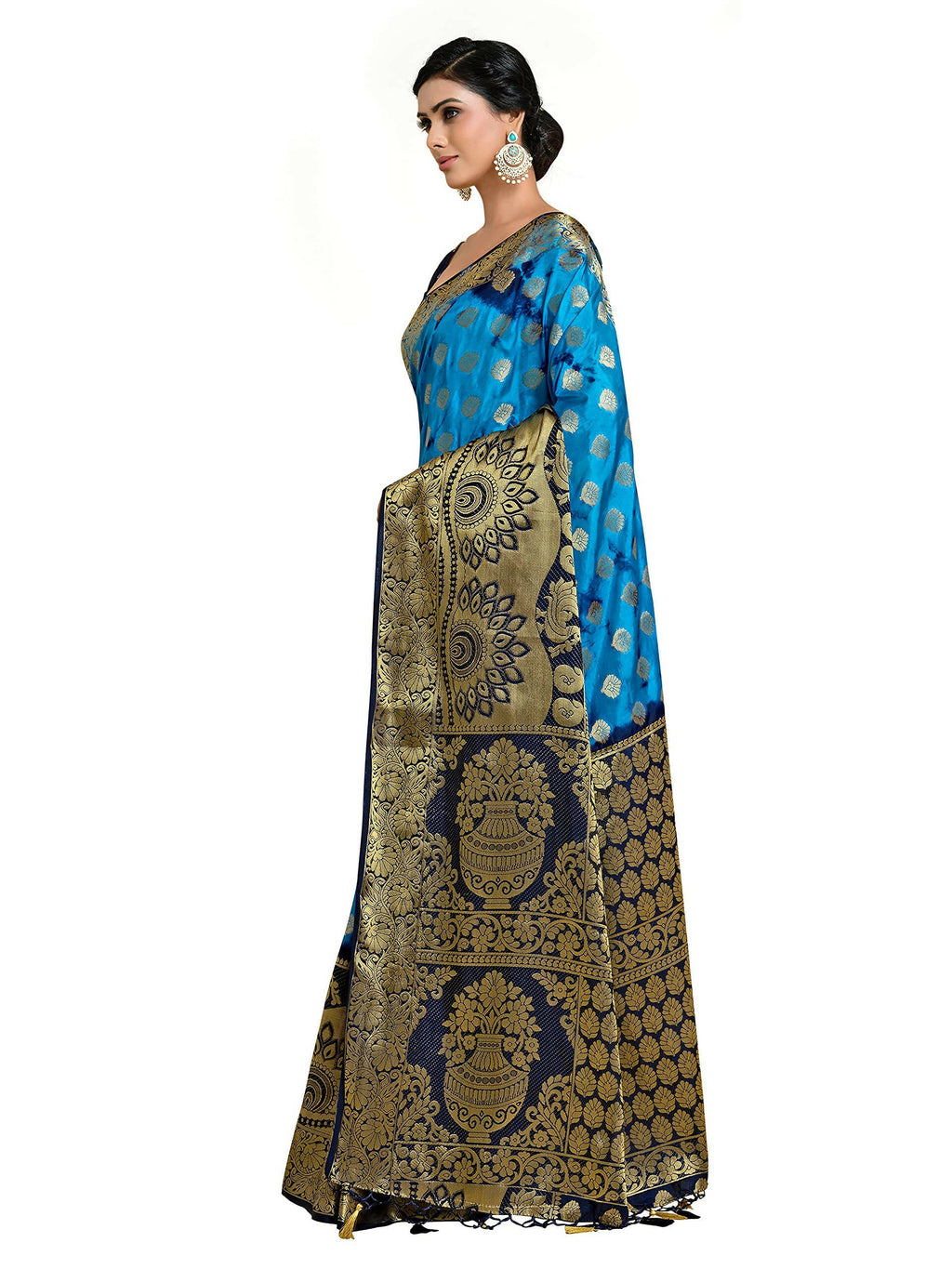 Mimosa Women's Banarasi Art Silk Multicolor Saree