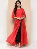 Ahalyaa Womens Kurta Set - Red