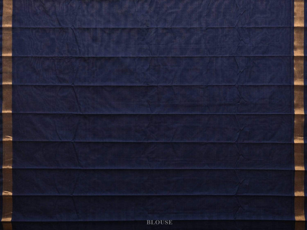 Navy Uppada Cotton Handloom Saree with Assorted Buta Pallu Design - Global Threads