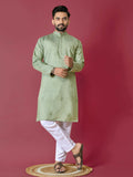 Pista Green Traditional Men's Kurta Set for Wedding by Infinity Export