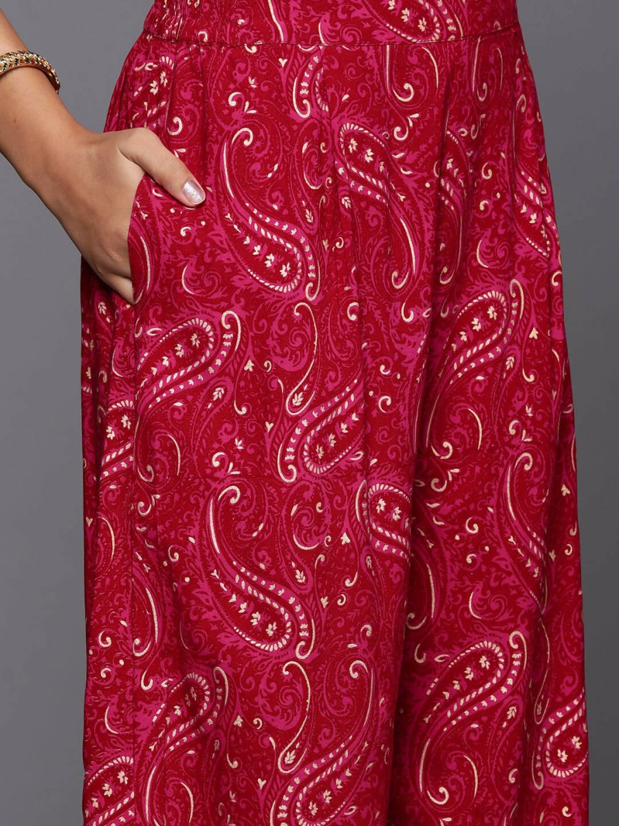 Ahalyaa Women's Traditional wear Kurta Set - Red