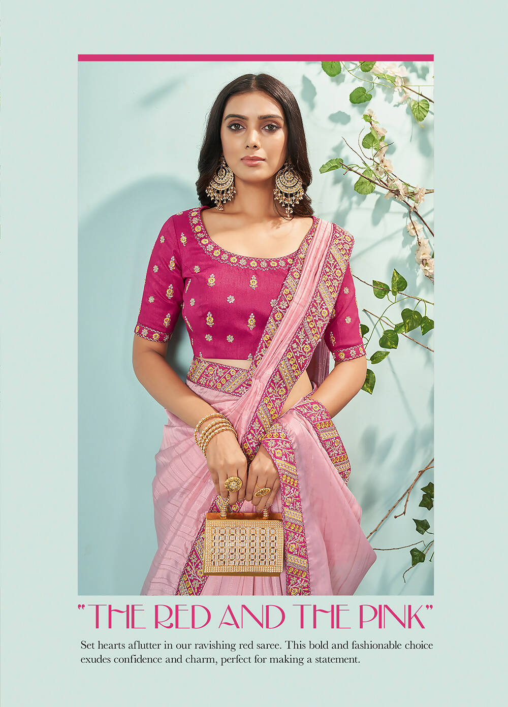 Light Pink Organza Texture Saree With Unstitched Blouse Piece - Norita Ikshita