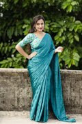Rama Silk Blend Ethnic Motifs Saree with Unstitched Blouse - Hiral Fashion