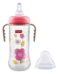 Babyhug Polypropylene Anti-Colic Sterilizable Feeding Bottle With Handle Pink