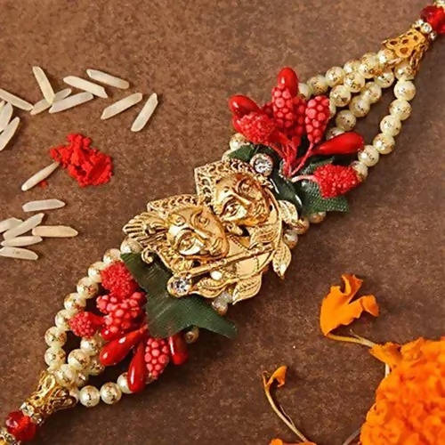 Krishna Charming Rakhi & Almonds Jar