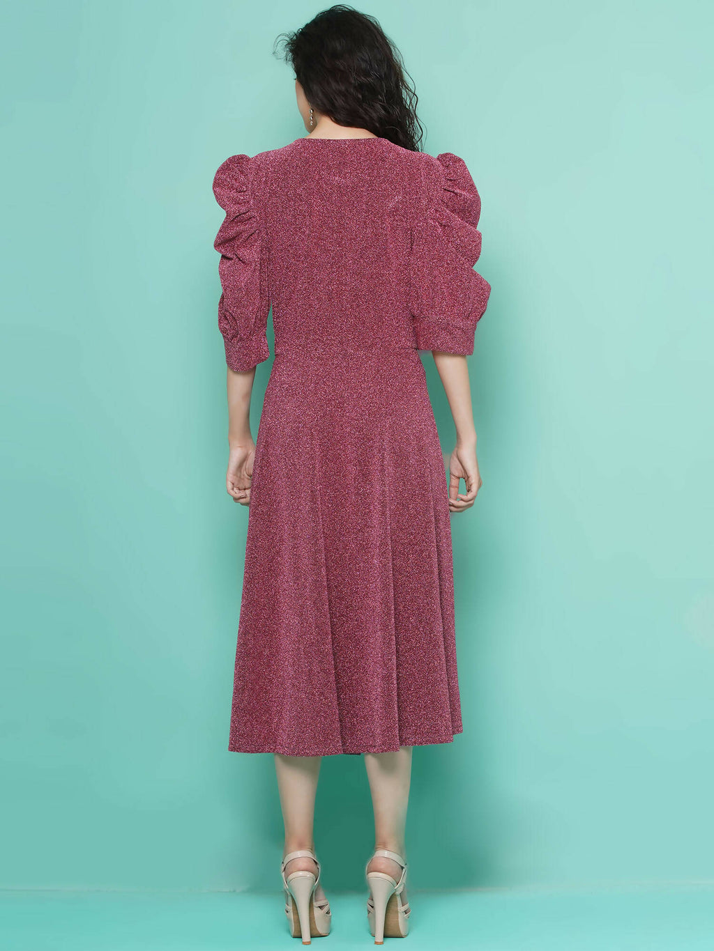 Women Republic Pink Dress with Attached Bow