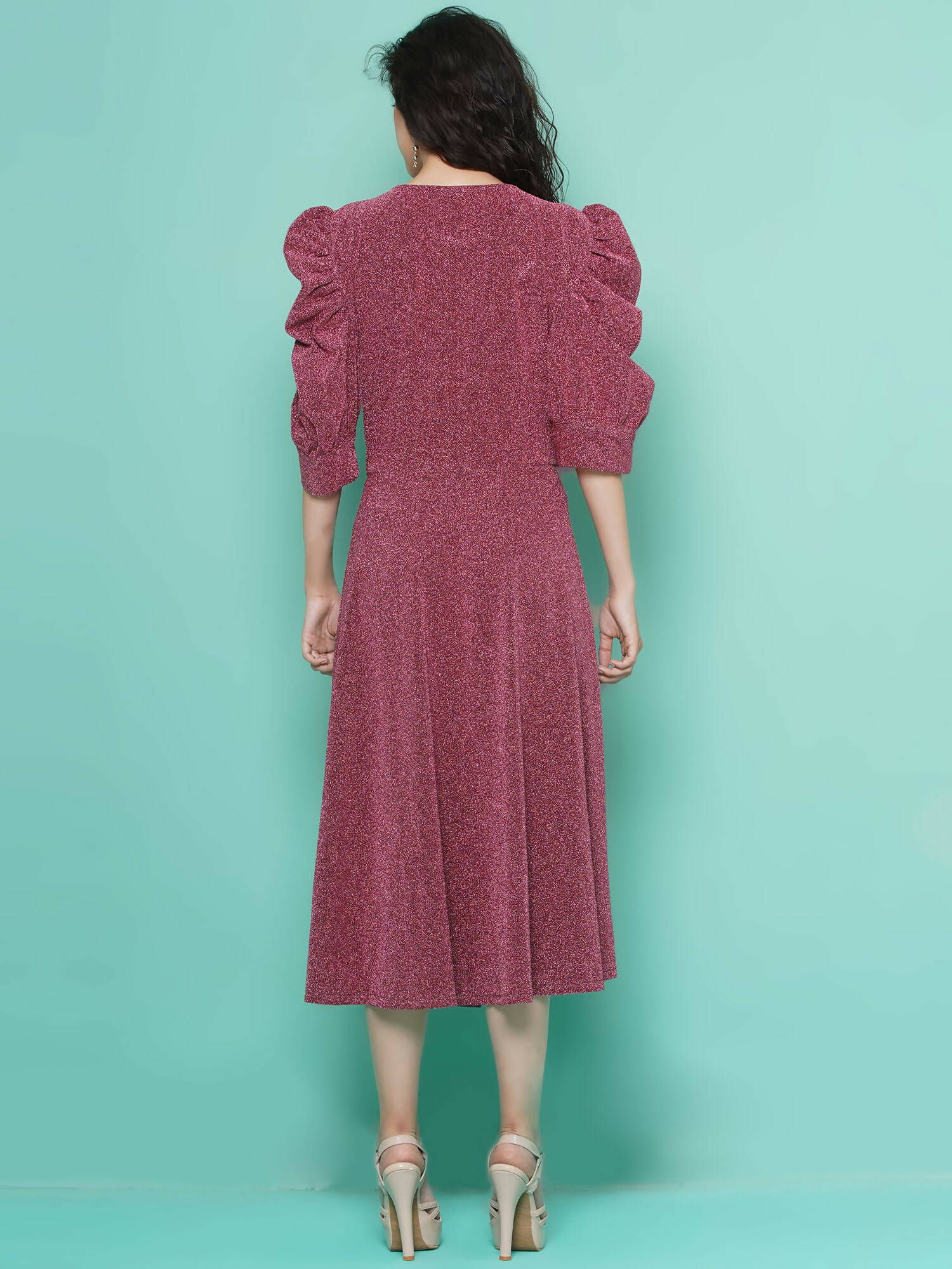 Women Republic Pink Dress with Attached Bow