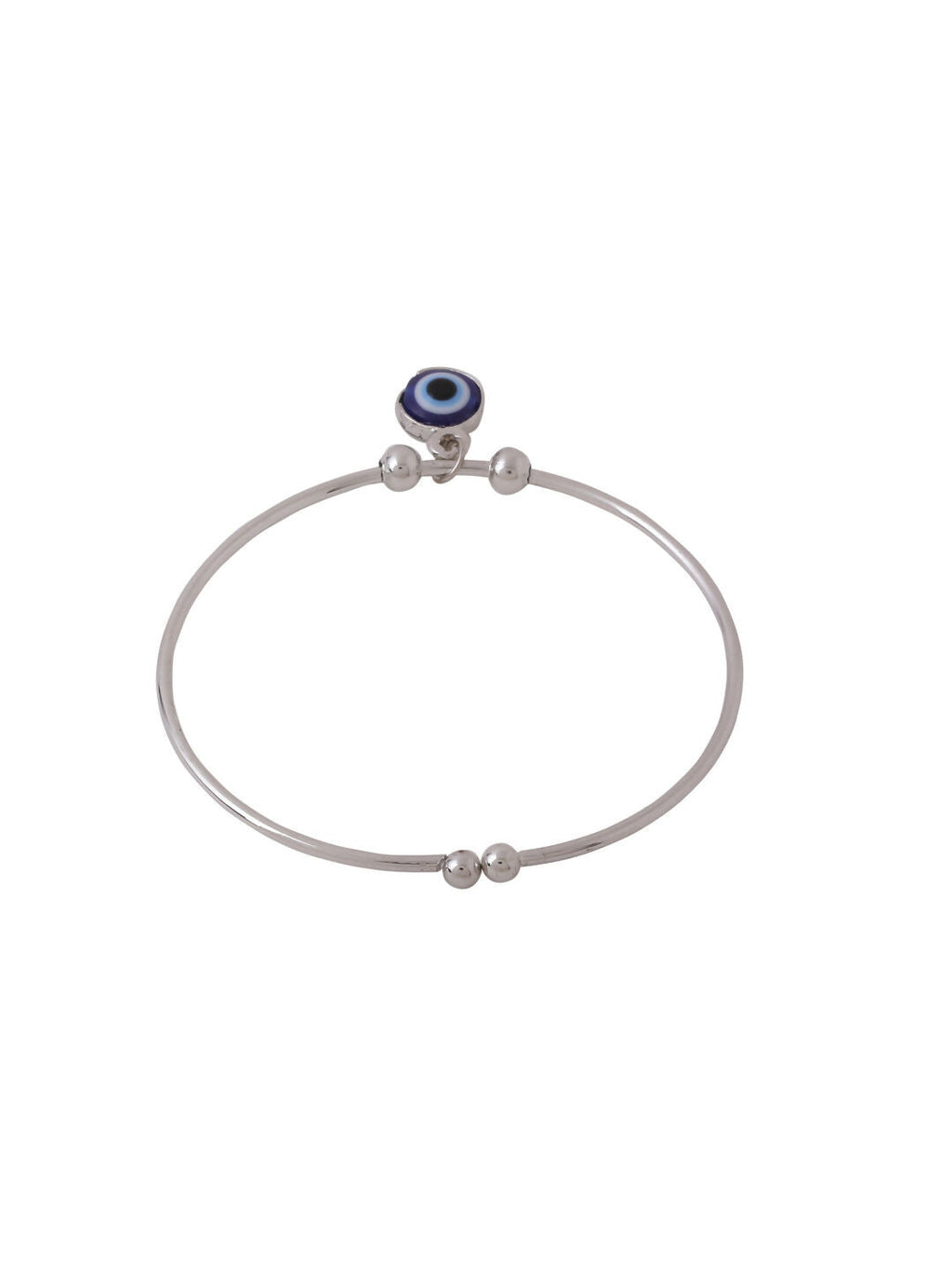 NVR Women Silver-Plated Evil Eye Rakhi With Roli Chawal
