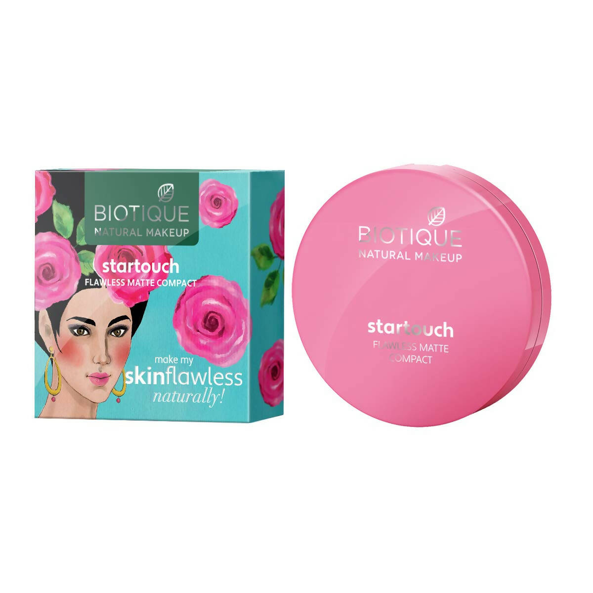 Biotique Natural Makeup Startouch Flawless Matte Compact - Tawny Nutmeg