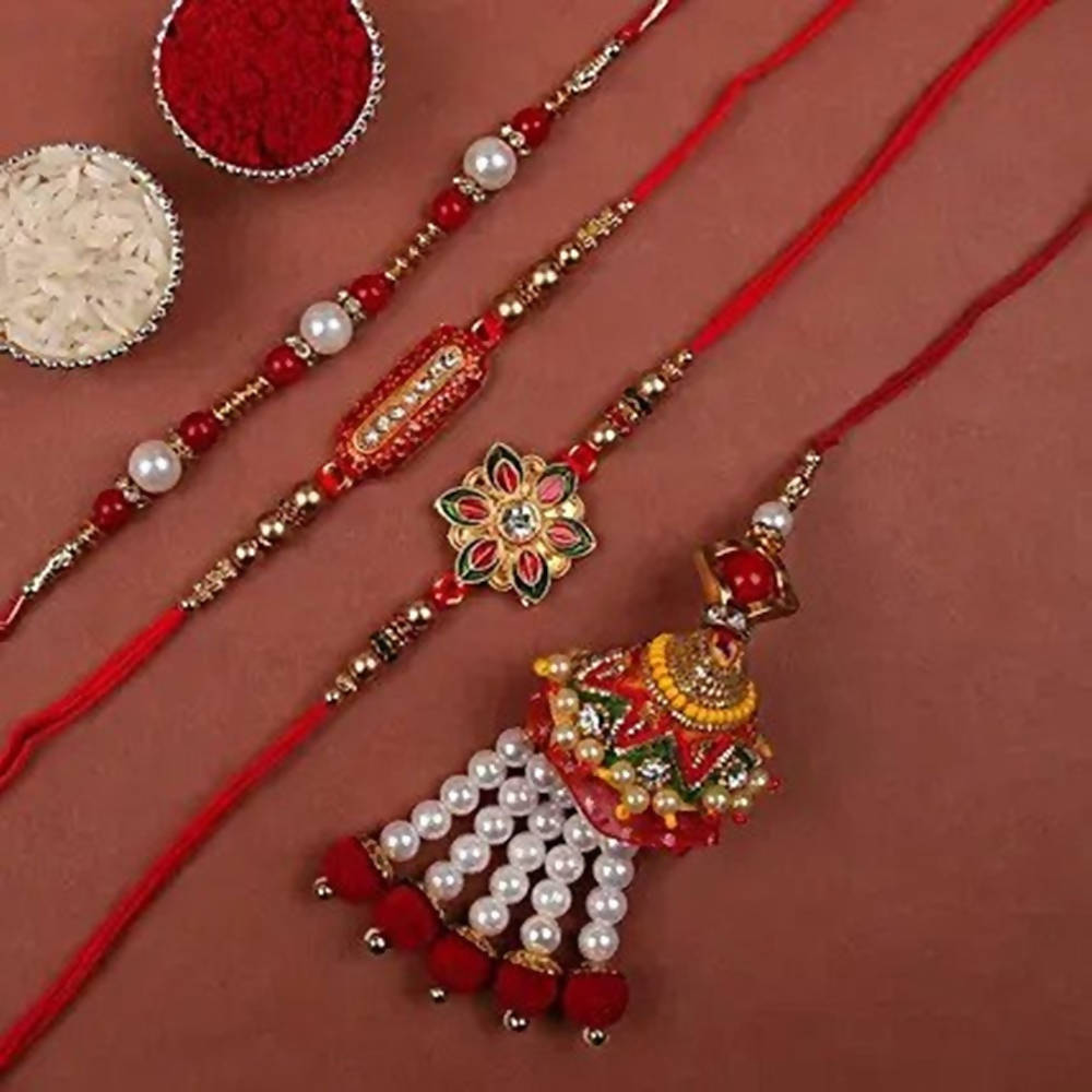 Set Of 4 Rakhi & Celebrations Box